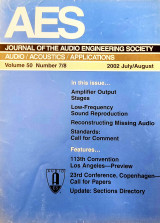 AES - Journal of the Audio Engineering Society - Volume 50 Number 7/8 - Jul/Aug 2002