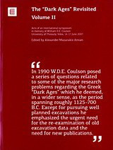 The "Dark Ages" Revised: Acts of an international symposium in memory of William D.E. Coulson, University of Thessaly, Volos 14-17 June 2007
