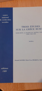Trois études sur la Grèce rurale