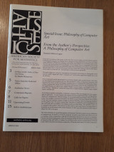 American Society for Aesthetics newsletter, vol. 29,1 (Spring 2009)