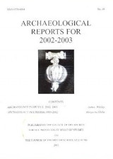 Archaeological reports for 2002-2003 No 49 Archaeology in Greece 2002-2003