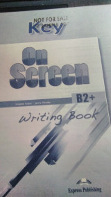 On screen b2+ writing book key