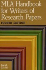 Mla Handbook for Writers of Research Papers-Fourth Edition