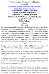Rethinking Leadership and "whole of Government" National Security Reform
