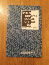Philosophy & social criticism, vol. 27, no. 2 (2001)
