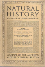 Natural History, Vol.XX, January - February 1920 No.1