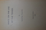 Hints on the use of the tenses