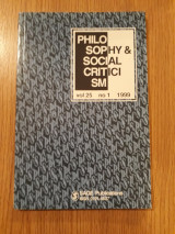 Philosophy & social criticism, vol. 25, no. 1 (1999)