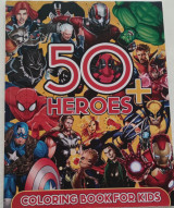 50+ Heroes Coloring Book