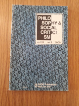 Philosophy & social criticism, vol. 26, no. 3 (2000)