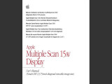 Apple Multiple Scan 15 AV Display (15-inch CRT) user manual