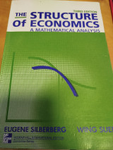 The Structure Of Economics A Mathematical Analysis Third Edition