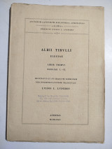 Albii tibvli elegiae liber primvs elegiae i.-ii.