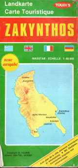 Zakynthos - Χάρτης τουριστικός - 1:68900 - σε 4 γλώσσες