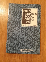 Philosophy & social criticism, vol. 26, no. 5 (2000)