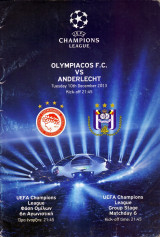 Ολυμπιακός - Άντερλεχτ / Match Program - Champions League 2013-2014