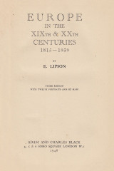 Europe in the 19th and 20th centuries 1815-1939 with twelve portraits and six maps