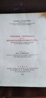 Théorie générale de la renonciation en droit civil