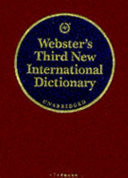 Webster's Third New International Dictionary of the English Language, Unabridged