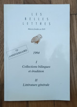 Les belles lettres. Catalogue 1994