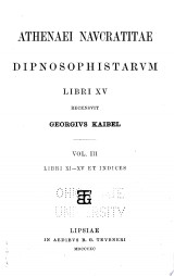 Athenaei Navcratitae Dipnosophistarvm libri XV