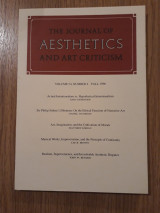 The journal of aesthetics and art criticism, vol. 54,4 (Fall 1996)