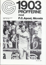 1903 Boldklubben – ΑΠΟΕΛ 1979-1980 Κύπελλο Κυπελλούχων uefa Πρόγραμμα Αγώνα - Match Program