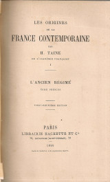 Les origines de la France contemporaine Vols 1-12