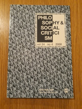 Philosophy & social criticism, vol. 34, no. 4