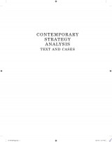 Contemporary Strategy Analysis