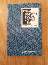 Philosophy & social criticism, vol. 24, no. 1 (1998)