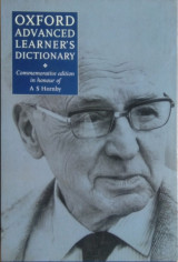 Oxford Advanced learner's Dictionary, commemorative edition in honor of A,S. Hornby