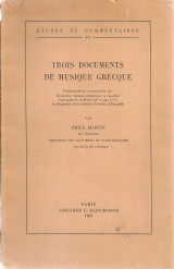 Trois documents de musique grecque