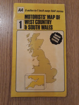 Motorists' map of West country & South Wales
