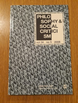 Philosophy & social criticism, vol. 34, no. 5