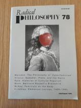 Radical philosophy, issue 78 (July/August 1996)