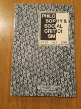 Philosophy & social criticism, vol. 33, no. 2