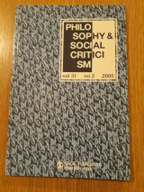 Philosophy & social criticism, vol. 31, no. 2